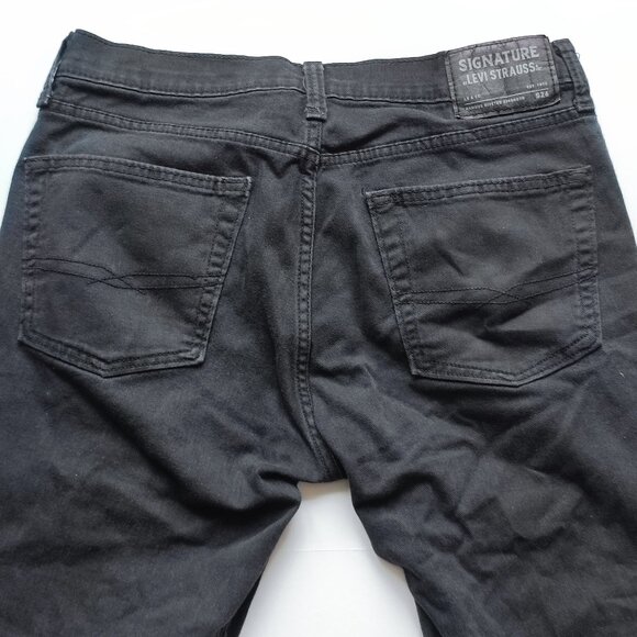 Signature by Levi Strauss S26 jeans men's size W32/L34 black skinny - Picture 4 of 15